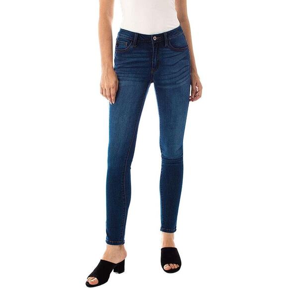 KanCan Denim - KANCan Midrise Dark Wash Super Skinny Jeans 24